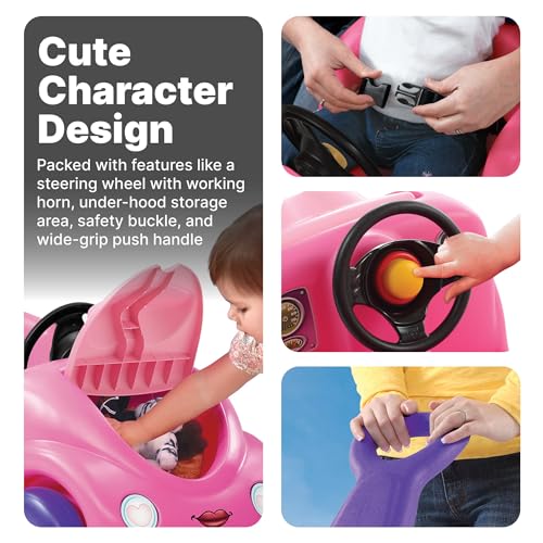 Step2 Push Around Buggy Kids Push Car Ride On Toy Stroller Substitute Includes Seat Belt Horn Made of Durable Plastic Max Weight 50 lbs For Toddlers 154 Years Old Pink - Image 5