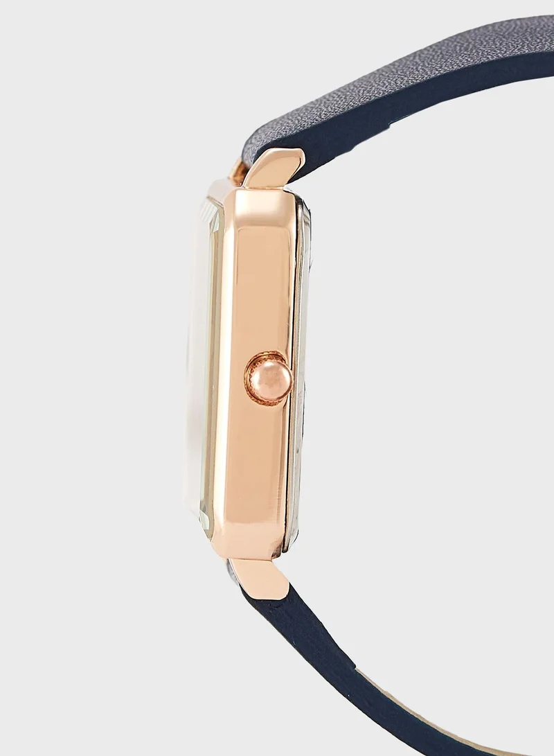 ELLA Double Wrap Rectangle Strap Analogue Watch