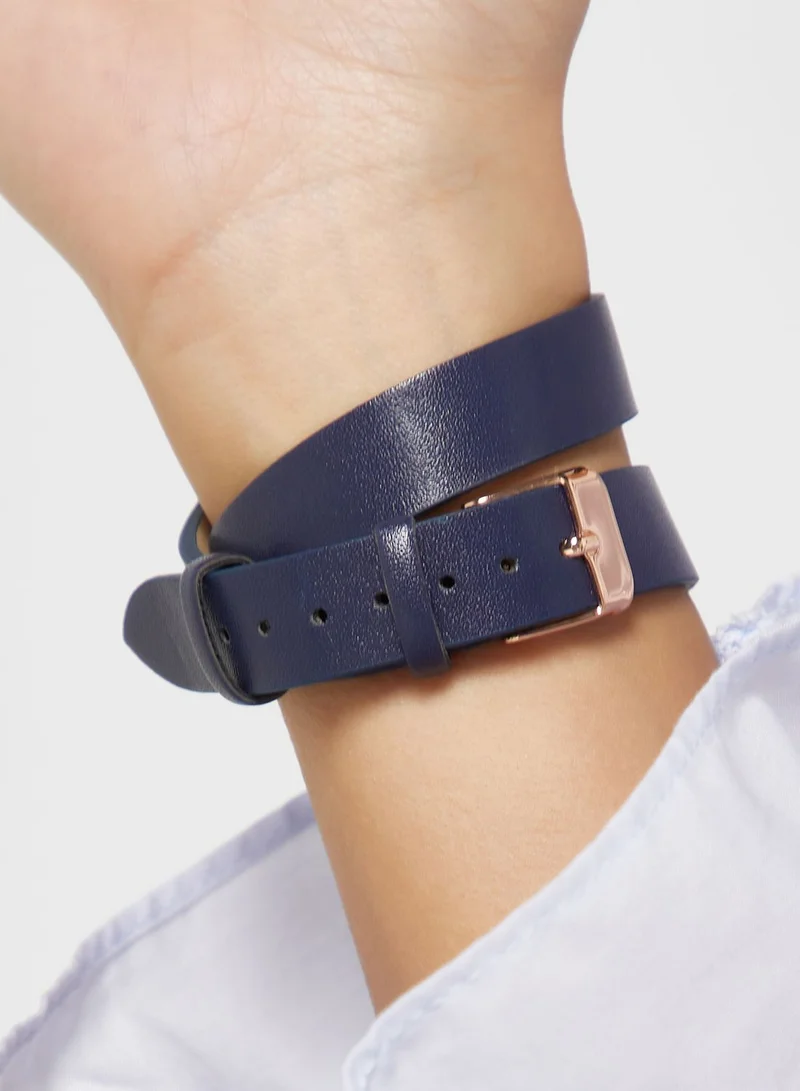 ELLA Double Wrap Rectangle Strap Analogue Watch