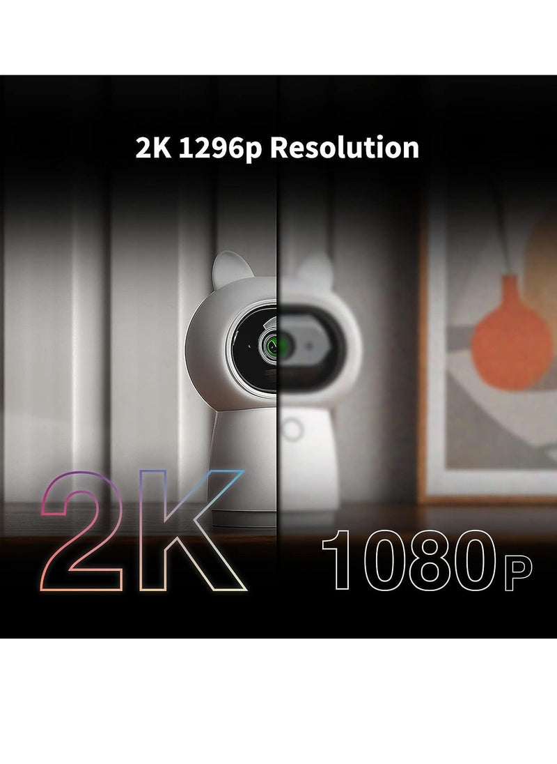 أكارا - 2K Security Indoor Camera Hub G3 Global الإصدار العالمي ، والتعرف على الوجه والإيماءات ، والتحكم عن بعد الأشعة تحت الحمراء ، وزاوية عرض 360 درجة عبر المقلاة والإمالة ، يعمل مع Alexa و HomeKit و Google Assistant ، IFTTT - Image 1
