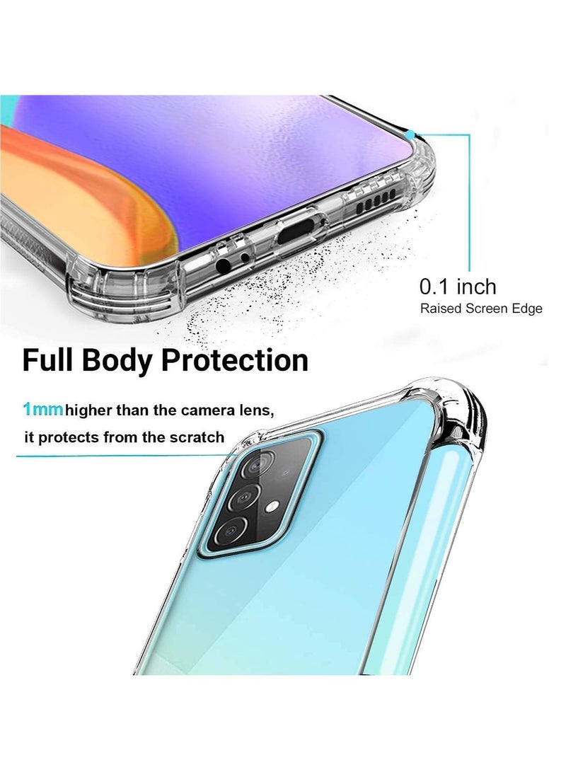 DUSALA Samsung Galaxy A52 4G / 5G / A52S clear silicone case soft TPU transparent anti scratch silicon cover with reinforced shockproof bumper corner protection for Samsung Galaxy A52 / A52s - Image 2