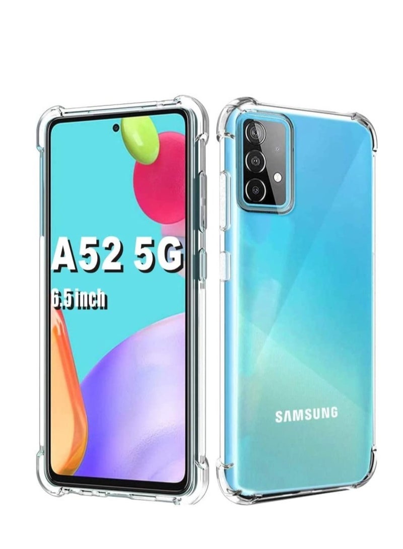 DUSALA Samsung Galaxy A52 4G / 5G / A52S clear silicone case soft TPU transparent anti scratch silicon cover with reinforced shockproof bumper corner protection for Samsung Galaxy A52 / A52s - Image 5