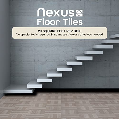Achim Nexus Self Adhesive 12-Inch Vinyl Floor Tiles, 20 Tiles - 12" x 12", Ash Grey Wood Pattern - Peel & Stick, DIY Flooring for Kitchen, Dining Room, Bedrooms & Bathrooms by Achim Home Decor - Image 2