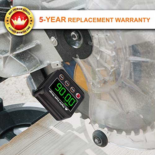 VOLCANOES CLUB Magnetic Digital Angle Finder Protractor Inclinometer - Mini Digital Level Angle Gauge - Fast & Stable Measurement Tool - Backlit Display & Big Number - Woodworking, Construction - Image 2