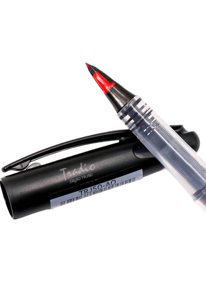 Pentel Trj50 Large Class Black Signature Pen, Stylish 0.7-2.0Mm, Business Direct Liquid Hand-Drawn Comic Pen, Sketching And Outlining Pen, Black Single Pen - Image 1