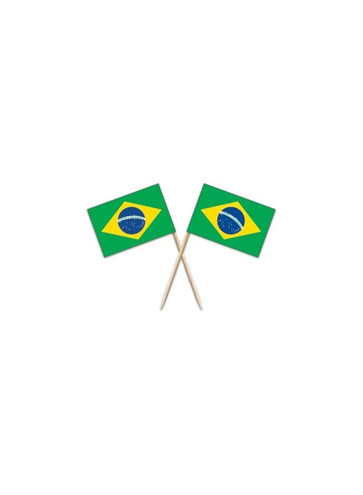 50Pcs Disposable World Cup Multi National Country Flag Stick Cake Toper Flag Fruit Stick Cocktail Cake Stick Toothpick Food Decoration - Image 1