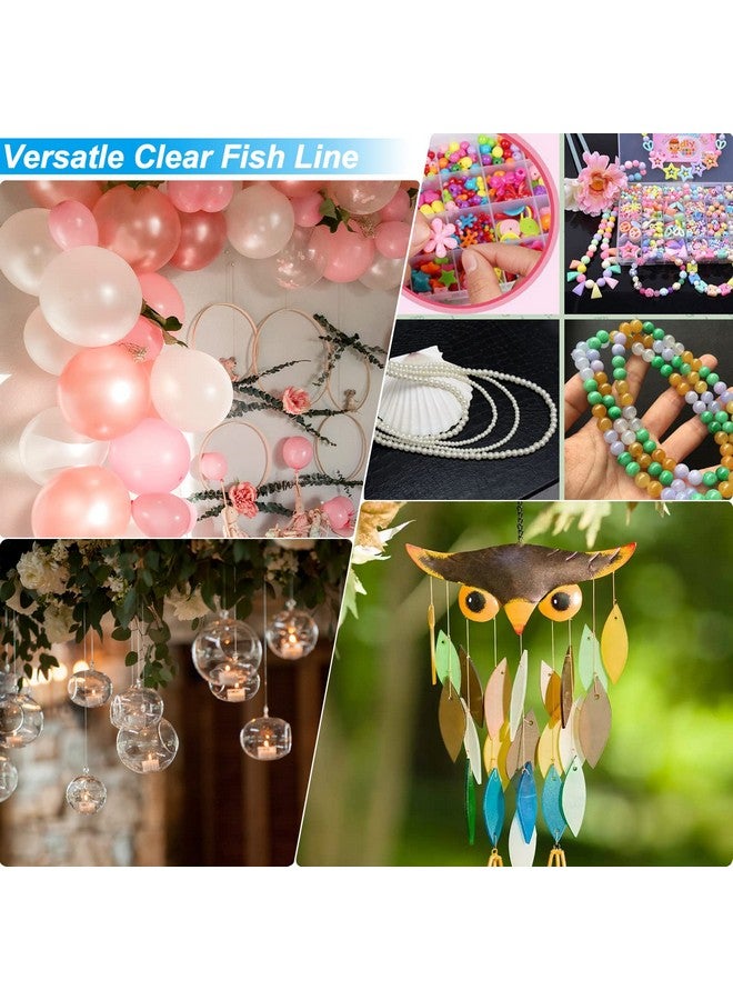 Cerpourt Clear Fishing Wire,755FT Monofilament Fishing Line,Clear String for Hanging,Strong Clear Wire Invisible Nylon Thread for Hanging Balloon,Garland,Picture,Crafts,Decorations,Suitable for Beading Sewing - Image 5