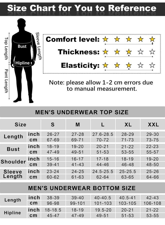 URATOT 3 Sets Men's Thermal Underwear Set Fleece Lined Long Johns Thermal Underwear Base Layer Set for Men Cold Winter - Image 2