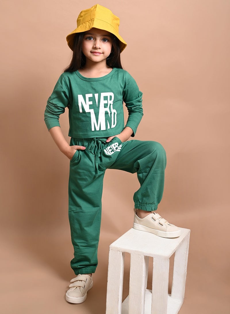 LILPICKS Never Mind Printed Crop Top with Jogger Set  - Image 5