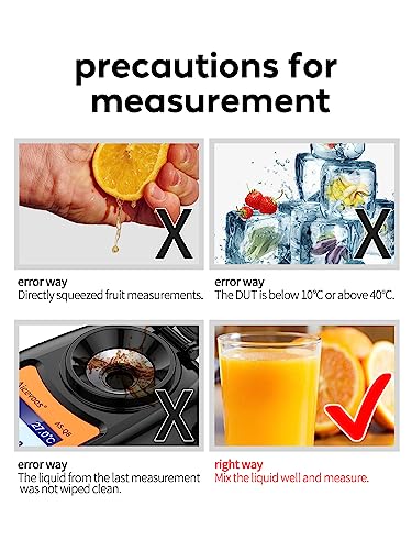 Aicevoos Digital Sugar Brix Refractometer brix Meter Automatic Temperature Compensation Range 0-35%，±0.2% Precision, Perfect for Fruits, Juices, Vegetables, Drinks and Coffee - Image 4