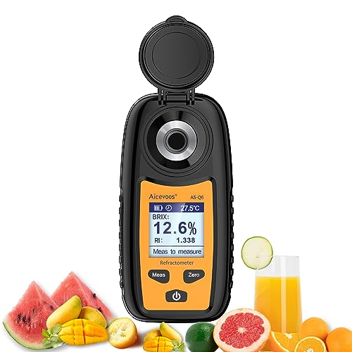 Aicevoos Digital Sugar Brix Refractometer brix Meter Automatic Temperature Compensation Range 0-35%，±0.2% Precision, Perfect for Fruits, Juices, Vegetables, Drinks and Coffee - Image 1