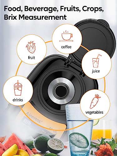 Aicevoos Digital Sugar Brix Refractometer brix Meter Automatic Temperature Compensation Range 0-35%，±0.2% Precision, Perfect for Fruits, Juices, Vegetables, Drinks and Coffee - Image 3