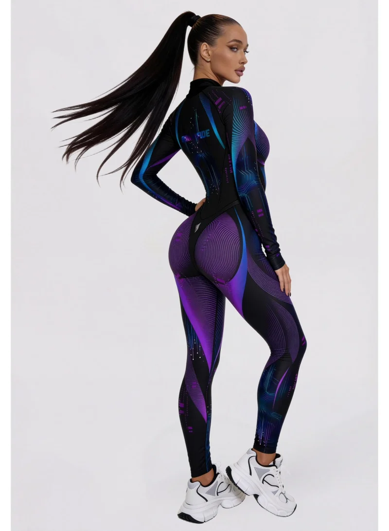 Bona Fide Bona Fide: Jumpsuit "Techno Vibe" Techno Vibe Gym Jumpsuit for Women for Women | Best Price UAE