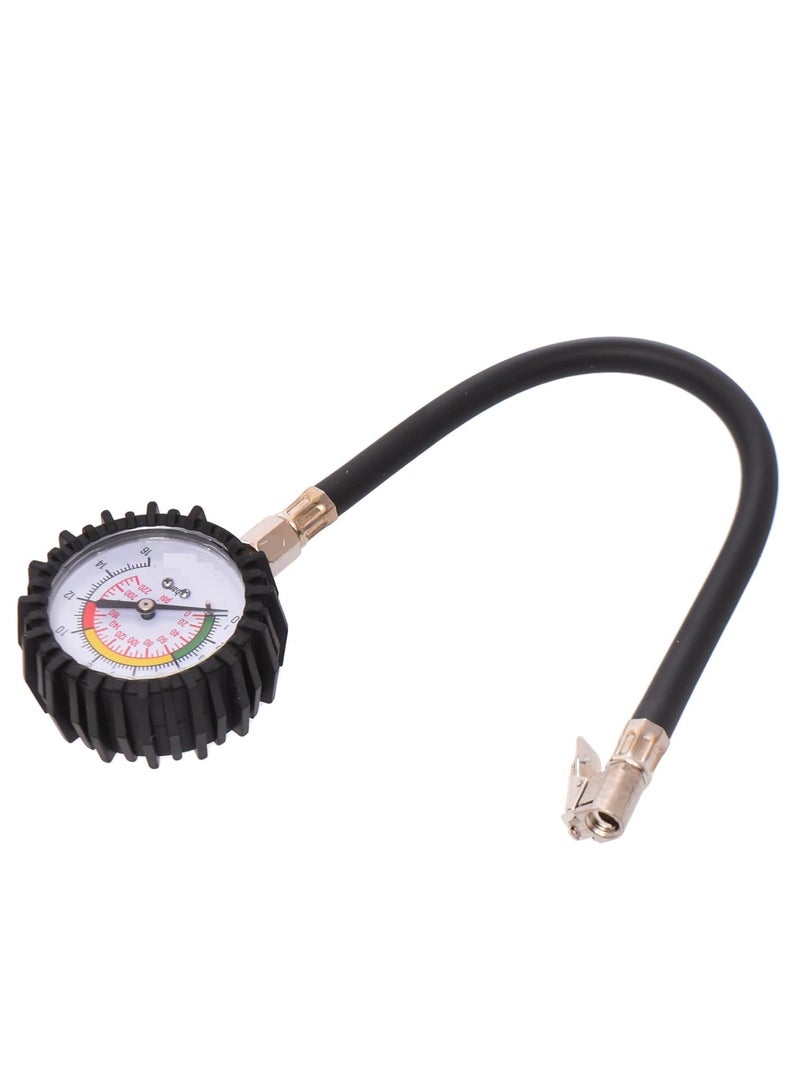 Tire Gauge Heavy Duty Air Pressure With Flexible Hose - Image 1