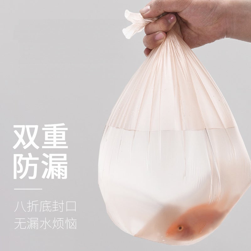 Garbage Bag New Color Black Household Thickened Flat Vest Drawstring Garbage Bag - Image 5