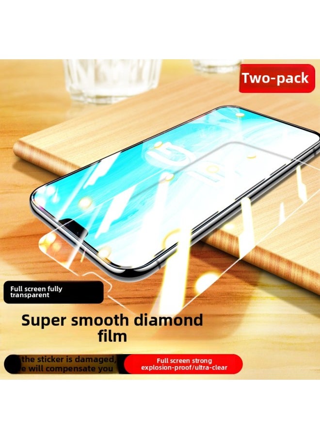 Generic For Vivos7 Tempered Film S7 Mobile Phone Film Vovis7e Vitality Version Vivo Full Screen S7e Peep Screen Vivi-Colour:[diamond Full Screen Transparent] Enhanced Hd [2 Pieces]-Size:Vivo S7e Active Edition  - Image 1