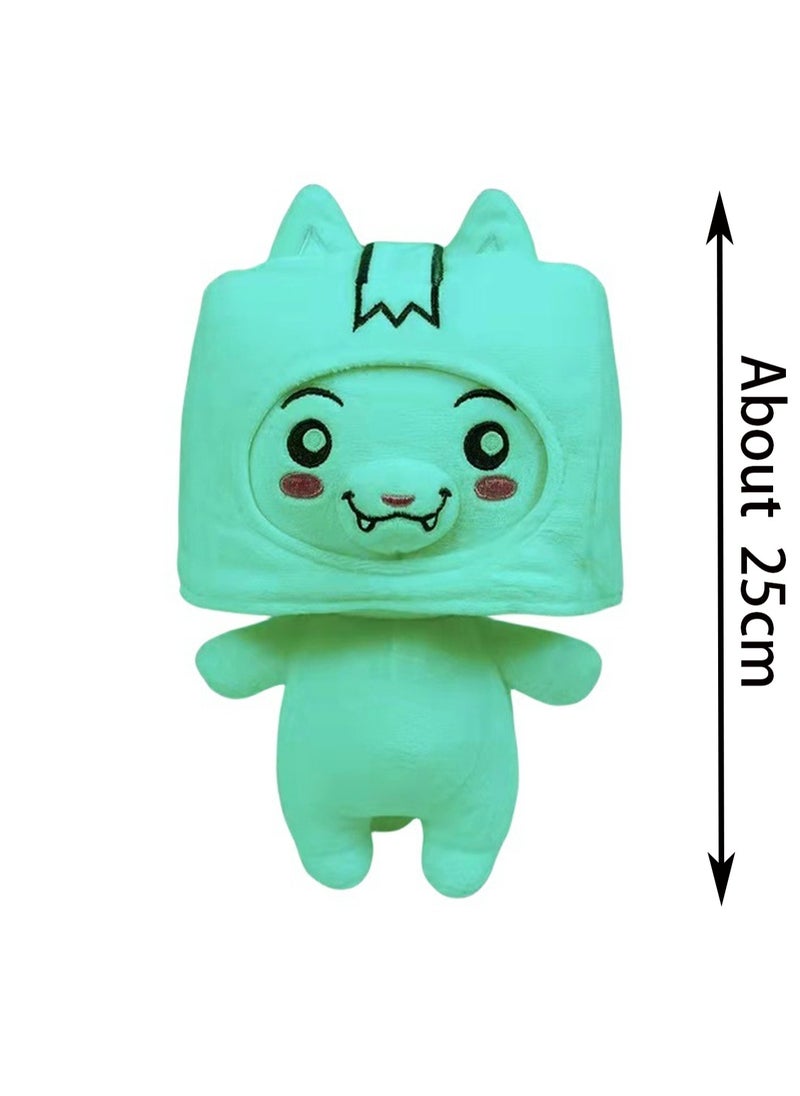 25cm Luminous Fox Plush Toy Lankybox Paper Box Doll Soft Plush Doll Boy Girl Birthday Gift  - Image 2