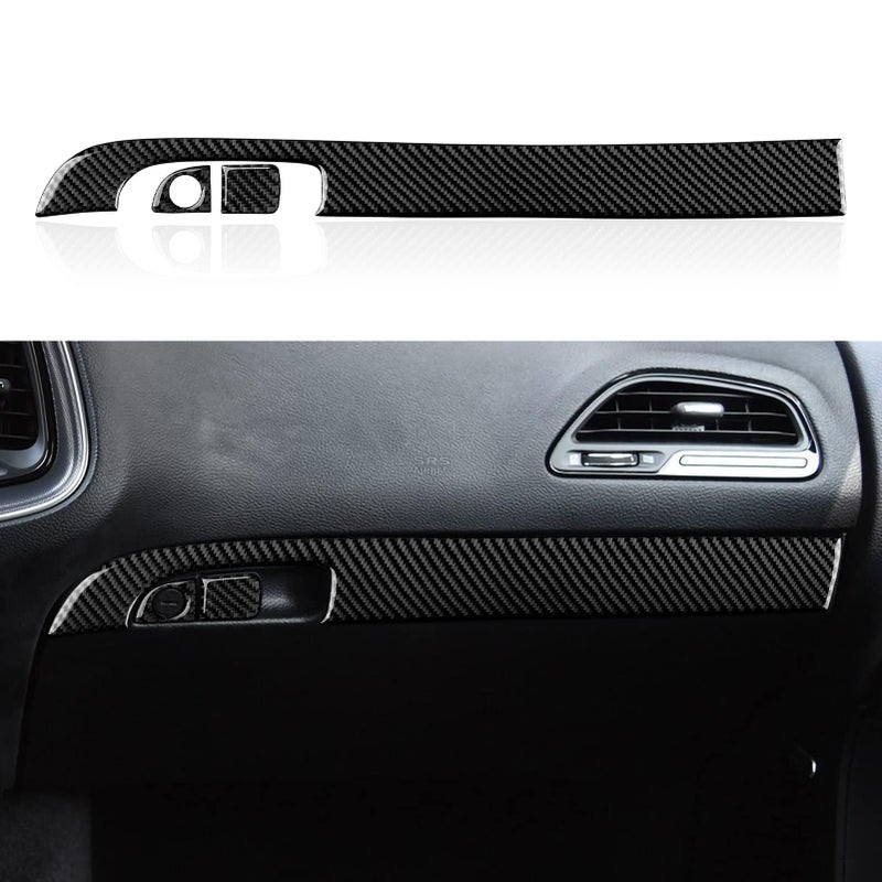 BRMYL Car Copilot Glove Storage Cover Decals for 20152023 Dodge Challenger Accessories Stickers