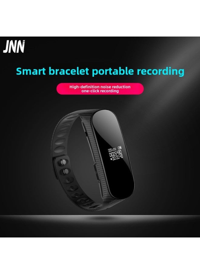 Generic JNN S6 Watch Recording Pen Smart Recording Pen Meeting Record Student Class Smart Sports Bracelet Recording Pen-Color:Black-Capacity:4GB  - Image 2