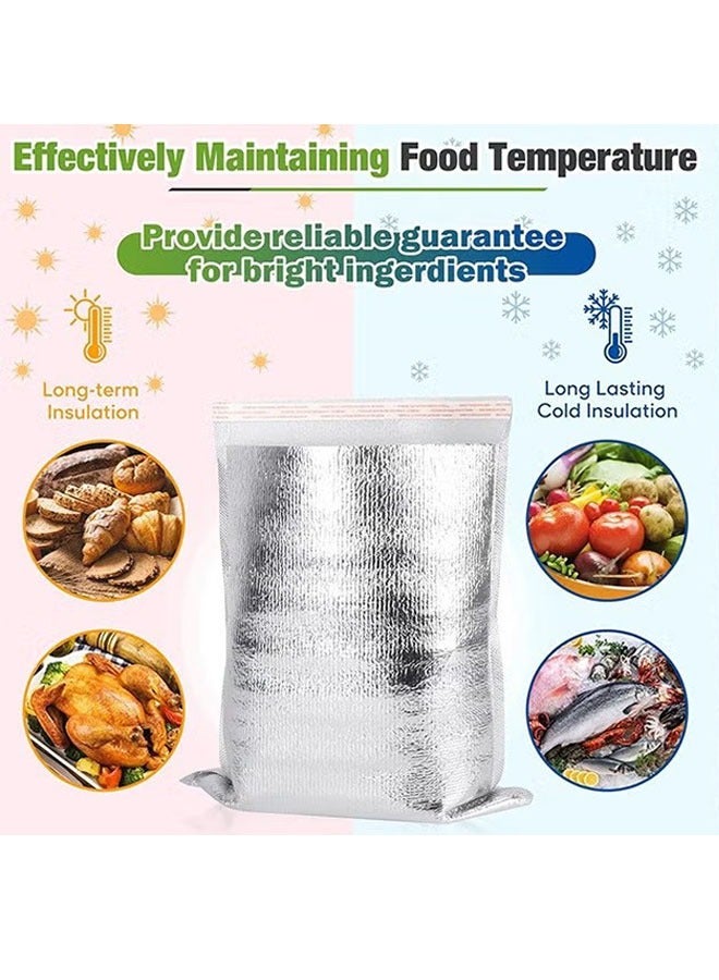 Ailily 30 Pcs Reusable Insulation Bags,Self-seal Thermal Box Liners,Lunch Food Box Packing Pouches Insulation Lining Waterproof Insulation Grocery Delivery Package  - Image 4