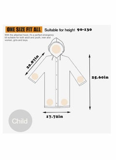 Y&D Children's raincoats, Cartoon Kids Rain Jacket, Blue CarGirls Hooded Poncho Outdoors Transparent Raincoat Student Suit Waterproof Durable Windbreaker (Yellow Duckling)  - Image 5