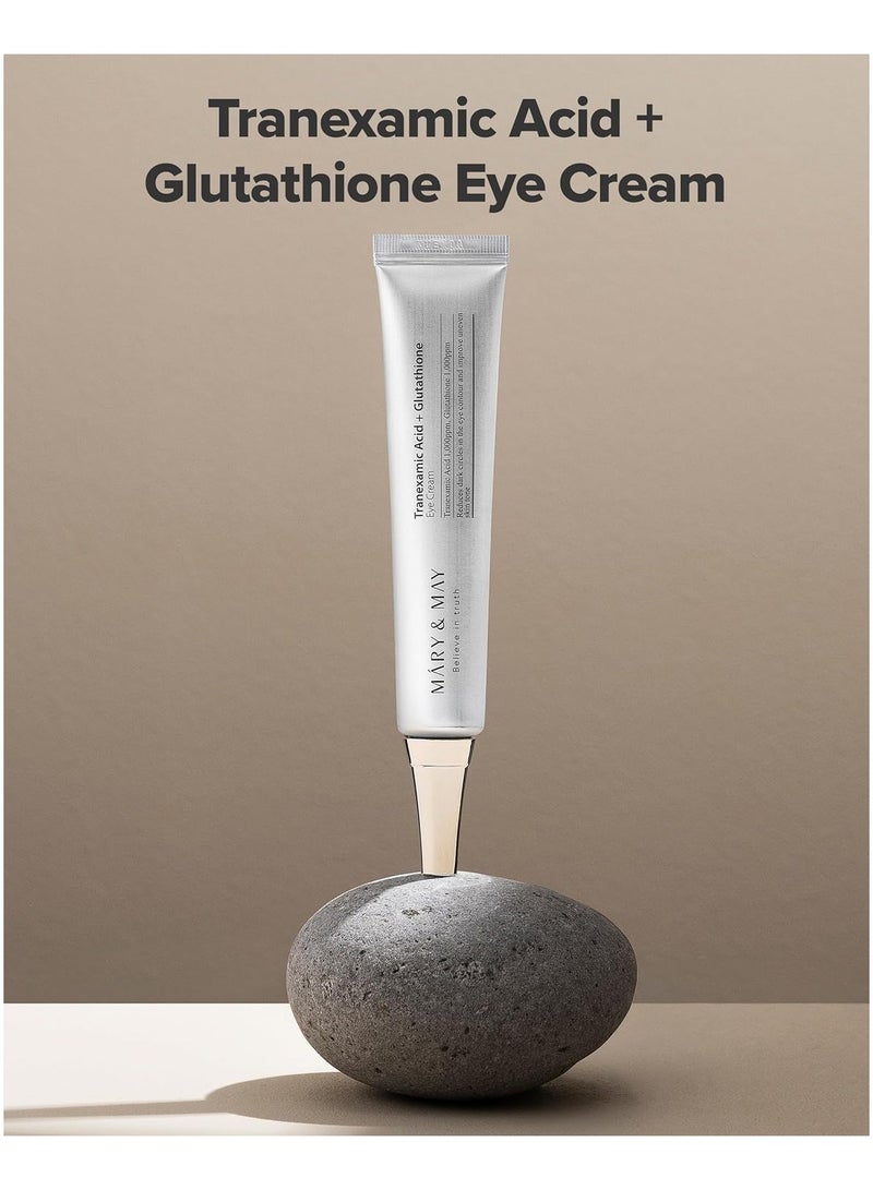 MARY & MAY Mary&May Glutathione Eye Cream Special Set – 30g + 2×12g | Korean Eye Cream for Dark Circles, Brightening & Anti-Aging with Powerful Antioxidants - Image 2