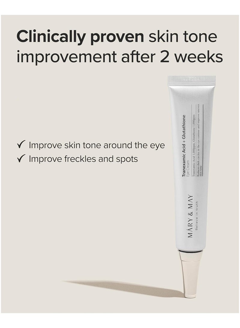 MARY & MAY Mary&May Glutathione Eye Cream Special Set – 30g + 2×12g | Korean Eye Cream for Dark Circles, Brightening & Anti-Aging with Powerful Antioxidants - Image 5