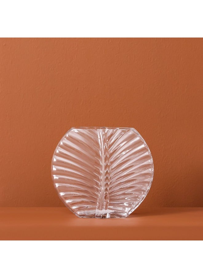 DANUBE HOME Danube Home Vetro Leaf Sphere Clear Glass Vase - 25X22Cm Multi Color Home Decor Collection For Fresh Flowers Elegant Botanical Decoration Decorative Home Accessories  - Image 1