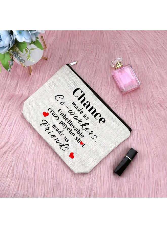 Sfodiary Coworker Leaving Gift Makeup Bag Coworker Gifts for Women Friendship Gifts for Colleague Cosmetic Bag Going Away Gift for Friend Coworker Birthday Christmas Retirement Gift Travel Cosmetic Pouch - Image 3