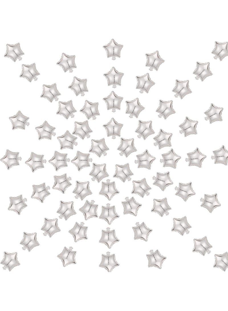 100Pcs 5'' Star Heart Foil Balloons Five-Pointed Star Heart Shape Balloons for Birthday,Wedding,Baby Shower, Gender Reveal, Engagement,Bridal Shower Decorations - Image 1