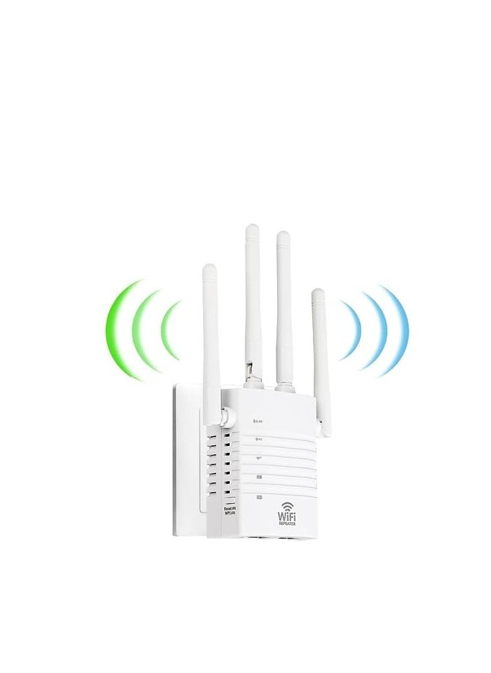 Generic 1200Mbps WiFi Range Extender Signal Booster for Large Homes, Covers 12880sq.ft, Connects Up to 105 Devices, Enhances Internet Speed and Coverage  - Image 1