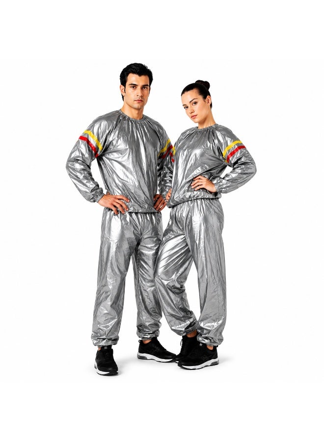 1-Piece Sauna Suit For Men & Women Size XL, Heat Retention Sweat Suit For Exercise & Fitness Training - Image 4