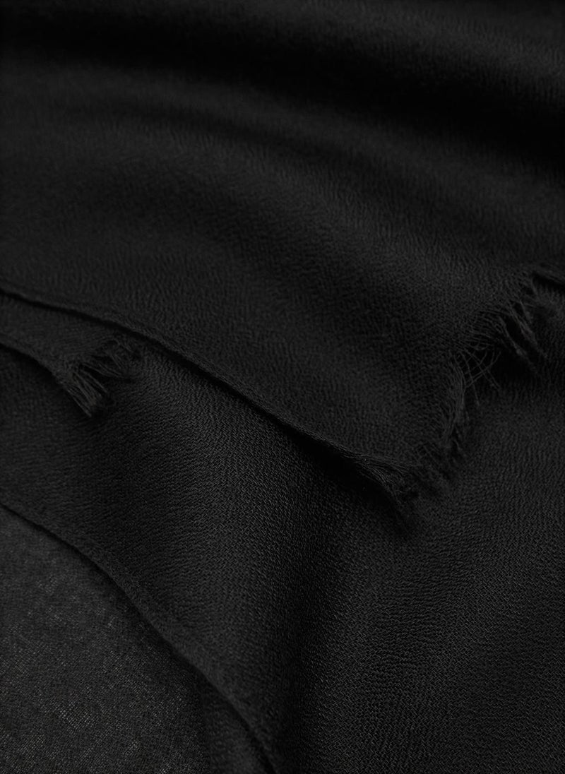 MANGO Plain Shawl With Frayed Ends  - Image 2