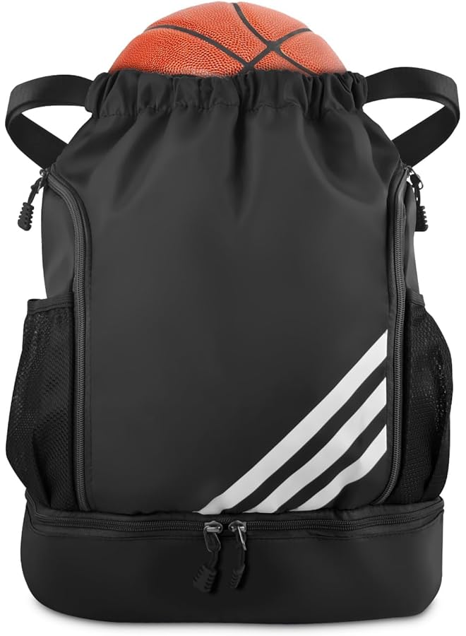 PROMASS Drawstring Gym Backpack, Waterproof Sports Bag With Shoe Compartment, Large Capacity Gym Bag, Sports Backpack For Men Women, Durable Drawstring Backpack For Football, Swimming - Image 1