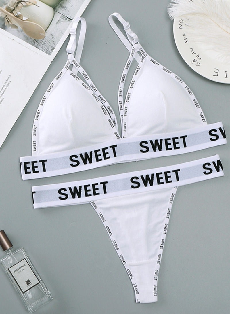 White Bikini Set - Two Pieces (Bra + Panty) 