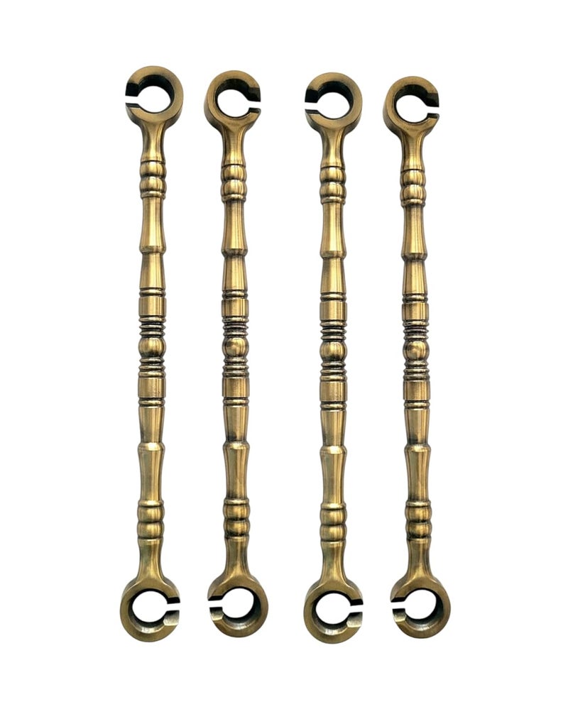 nooks Stainless Steel saliya 16MM Hook and Ceiling Rod heavt Duty Hanging Accessories Set in PVD Coating Brass Finishing for Swings and jhula for Indoor Outdoor 4 pcs of Set - Image 1