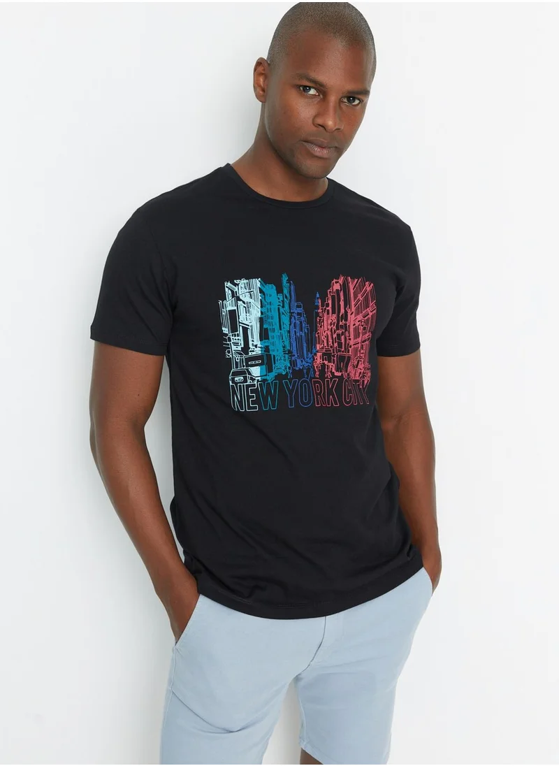 trendyol New York City Crew Neck T-Shirt