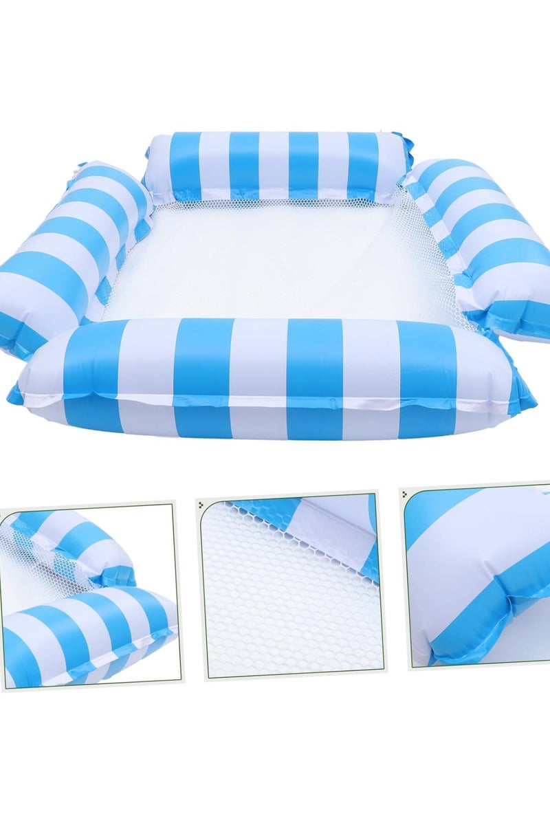 Rwnq Blue Inflatable Adult Lounger Float Comfortable Pool & Beach 4-Way Inflatable Multi-Purpose Pool Lounger - Adult Lounger - Swimming Accessories - Water Float - Water Toys. - Image 2