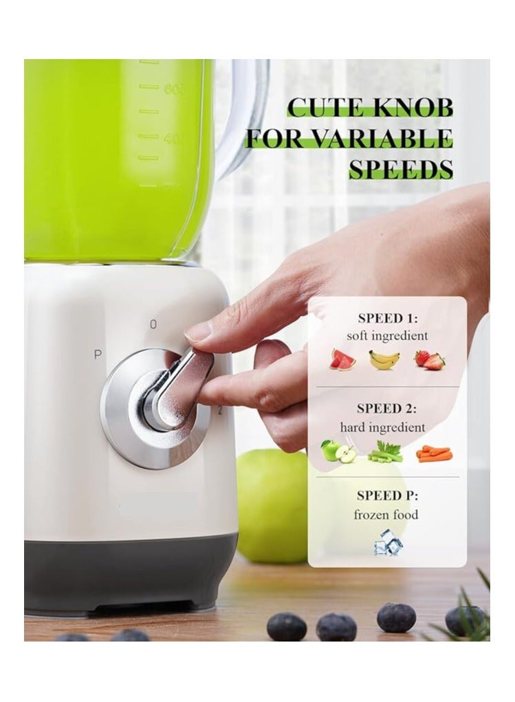 SHARDOR Countertop Electric Kitchen Blender & Mixer,700W 3 Adjustable Speeds for Milkshake, Ice Crush, Puree, Frozen Fruits  - White - Image 2