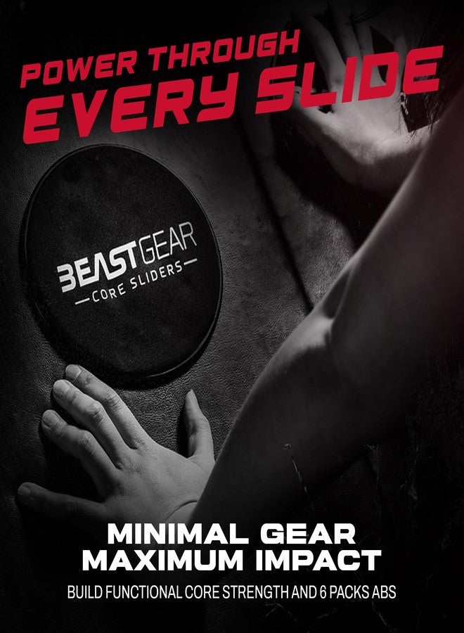 Beast Gear Exercise Sliders for Working Out - Dual Side Core Sliding Discs, Ab Sliders for Workout, Carpet, Hard Floors Fitness Sliders Gym Equipment for Home - Image 4