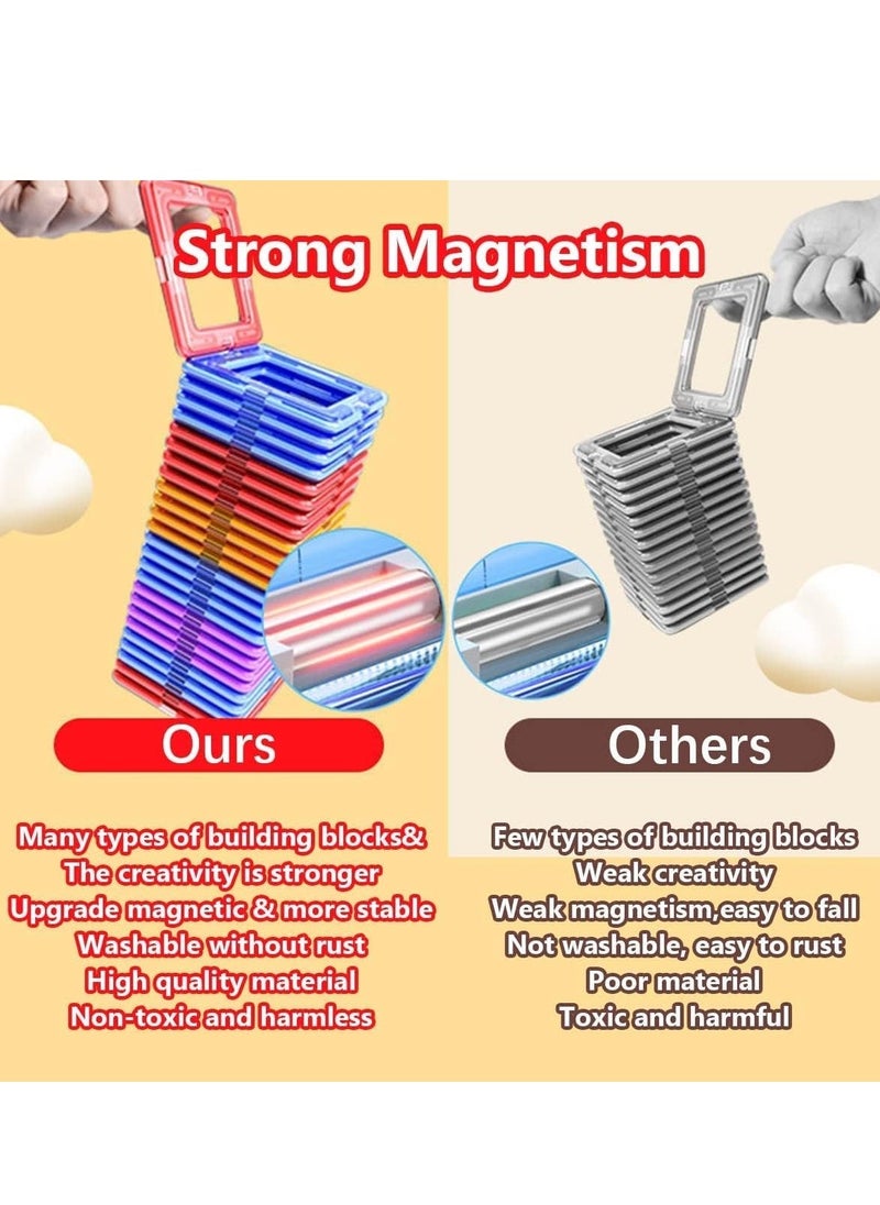 YelaJoy Magnetic Building Blocks, 97 Pieces, Magnetic Toy Magnets for Children, Magnetic Building Blocks Set, Toy, Magnetic Games for Children, Gift from 3 4 5 6 7 8 Years Boys Girls Building Blocks  - Image 4