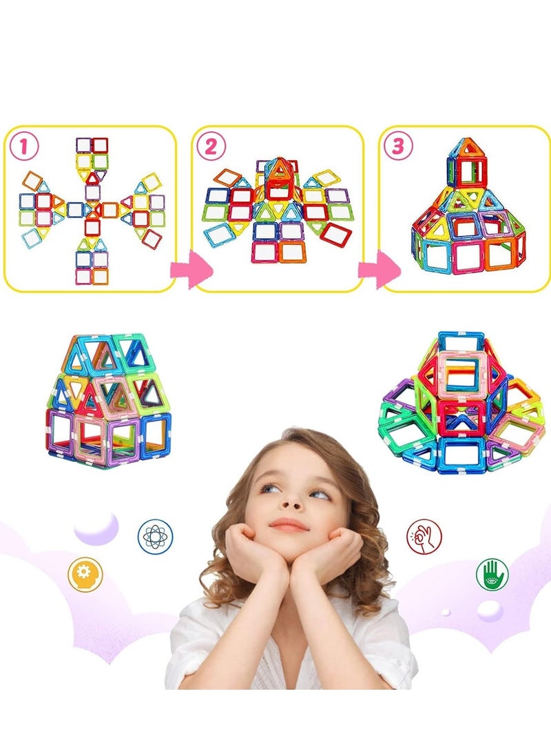 YelaJoy Magnetic Building Blocks, 97 Pieces, Magnetic Toy Magnets for Children, Magnetic Building Blocks Set, Toy, Magnetic Games for Children, Gift from 3 4 5 6 7 8 Years Boys Girls Building Blocks  - Image 3