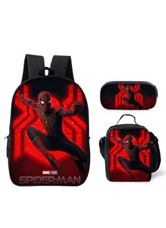 Generic Spider-Man Three-piece Set For Primary And Secondary School Students Shoulder Bag Pencil Case Backpack 