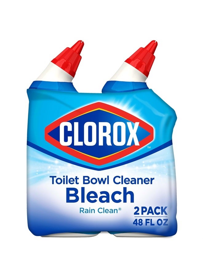 Clorox منظف وعاء المرحاض، رين كلين - 24 أونصة، عبوة من 2 (قد تختلف العبوة) - Image 1
