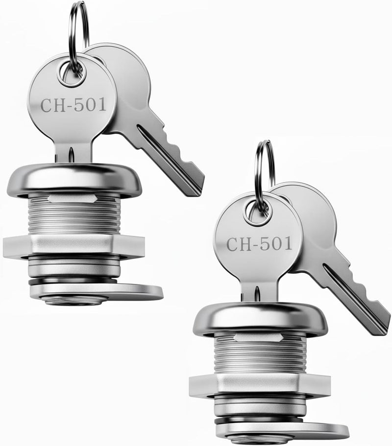 WOOCH Truck Tool Box Lock Replacement – 5/8" Cylinder Keyed Alike (2 Pack) for Paddle Handle Latch – Compatible with UWS, Dee Zee, Delta, Kobalt, Craftsman, WeatherGuard, Better Built Toolboxes - Image 1