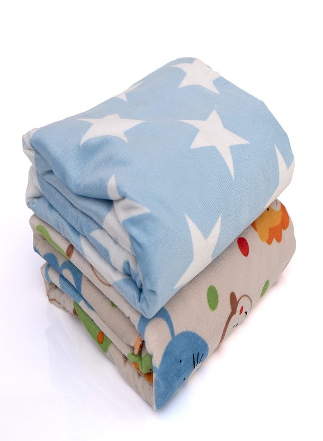 Uber World Baby Newborn (0-12 Months) Double Layered Blankets Flannel Fleece Pack of 2 - Image 1