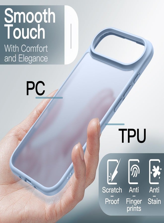 جي تيك جراب JETech غير اللامع لهاتف iPhone Air، مقاوم للصدمات، حماية من السقوط بمعايير عسكرية، غطاء خلفي شفاف غير لامع بتصميم بسيط، مقاوم لبصمات الأصابع، شاشة 6.5 بوصة (أزرق سماوي) - Image 4