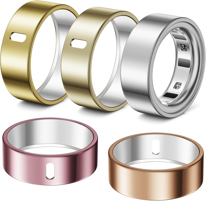 Hexasider 5 Pack Ring Cover Compatible with Oura Ring Gen 4/Oura Ring Gen 3 Horizon/Heritage, Abrasion-Resistant TPU Case for Oura Ring Protector Accessories for Oura Size 8 - Image 1