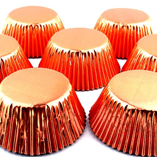 Eoonfirst Rose Gold Foil Cupcake Case Liners Valentine's Day Baking Muffin Paper Cups 198 Pcs - Image 2