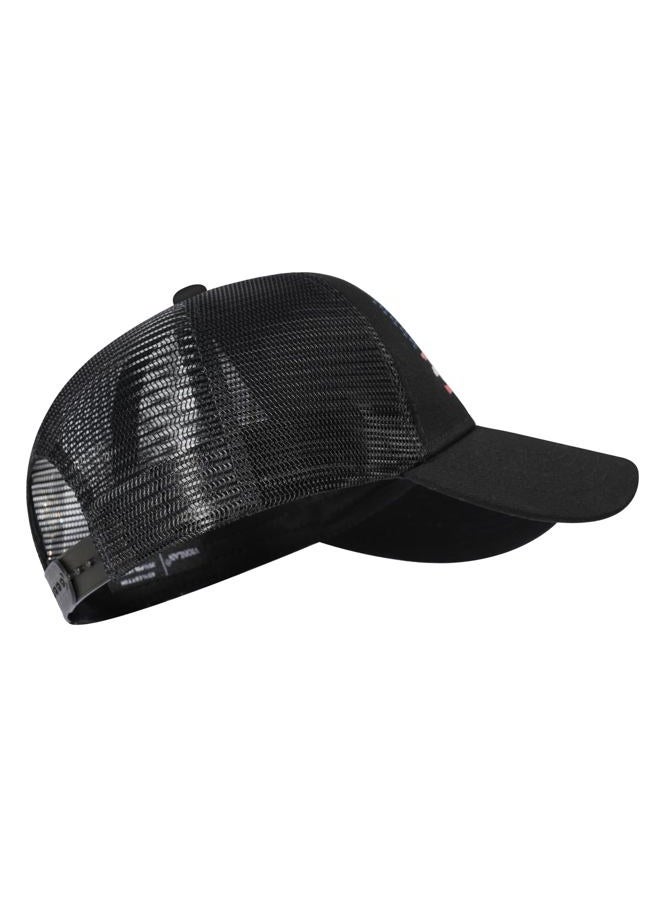 VIONLAN Baseball Cap American Flag Trucker Hat for Men Women 3D Embossed Logo Adjustable Outdoor Mesh Snapback Hat, Black/Us Flag, One size - Image 5